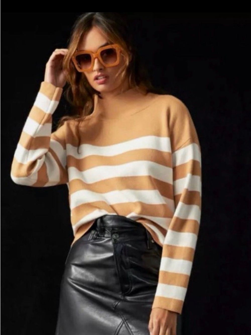 Anthropologie The Carys Mock-Neck Sweater by Maeve